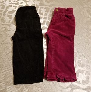*2 for $15* two pair toddler girls pants 18 mos